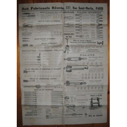 Tarif AUX FABRICANTS REUNIS Outillage Machines
