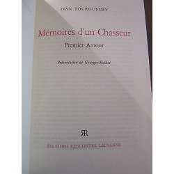 tourguenev Mémoires d'un chasseur Premier Amour