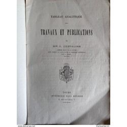 Tableau Analytique des Travaux et publications de C. Chevalier