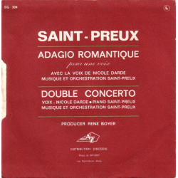 Adagio Romantique Pour Une Voix / Double Concerto Pour Voix Et Piano
