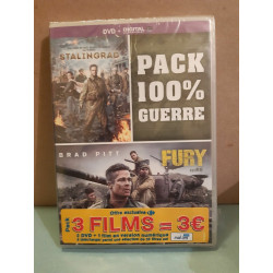 Pack 100 guerre Stalingrad et Fury 2 DVD