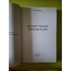 Pierre Jeambrun Les Sept Visages d'Edgar Faure jas envoi de l'auteur