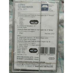 Beethoven Violin Sonatas Nos 5 9 10 Cassette Audio-K7 NEUVE SOUS...