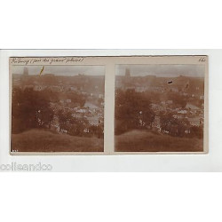 Vue Stéréoscopique Stéréo SUISSE Interlaken Höheweg Vue de Fribourg