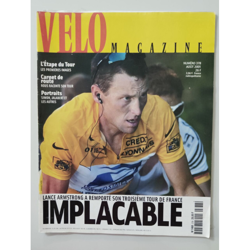 Velo Magazine nº 378 / aout 2001