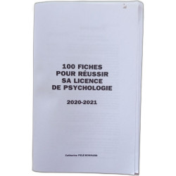100 fiches pour réussir sa licence de psychologie: 2020-2021