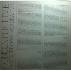 Concinite Live - Koorliederen Van Brahms