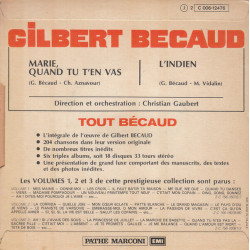 Marie Quand Tu T'en Vas / L'Indien
