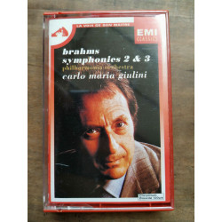 Brahms Symphonies 2 et 3 - Carlo Maria Giulini Cassette Audio-K7