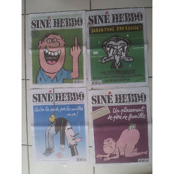 lot 4 Siné Hebdo les numéros 1 3 4 et 5 2008 bel état