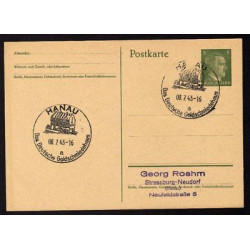 Ganzsache HANAU Cachet Spécial 080743 WW2
