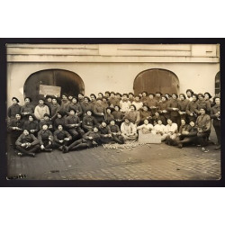 Carte Photo Militaire 538 VIVE LES BLEUS 17 LES 343 exempts de Pommes