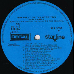 Cliff Live At The Talk Of The Town