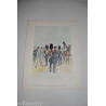 Grande gravure 1854 1870 GENIE DE LA GARDE IMPERIALE GENDARMERIE A...
