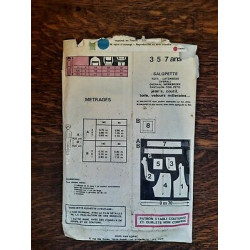 Patron de Paris - Salopette 3 5 7 ans