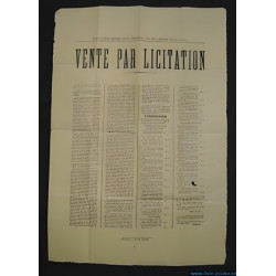 Affiche VENTE PAR LICITATION VOSGES à Attigny saint julien...
