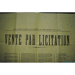 Affiche VENTE PAR LICITATION VOSGES à Attigny saint julien...