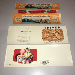 88 LA BRESSE ABEL BRESSON lot 5 étiquettes neuves BOITES DE...