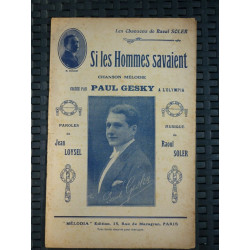 partition Jean Loisel Raoul soler Si les hommes savaient