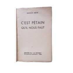 C'est petain qu'il nous faut
