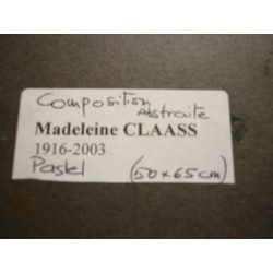 Madeleine claass Composition abstraite pastels gras sur papier 65...