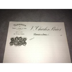 ANCIENNE FACTURE Veuve CHARLES BRIOT tannerie SAINT HIPPOLYTE SUR...