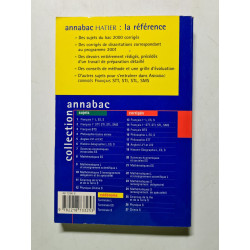 Francais 1ere L/Es/S. Sujets Corriges 2001