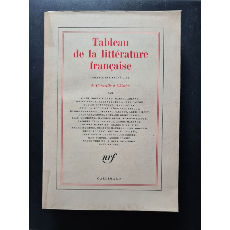 Tableau de la littérature française