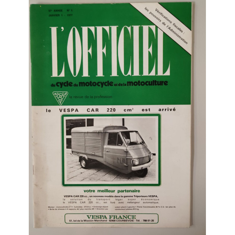 L'Officiel du cycle du motocycle et de la motoculture