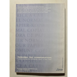Toshiba plain paper copier operator's manual