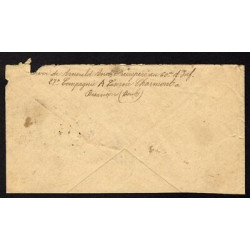 Lettre FM 60e Régiment d'Infanterie Le VAGUEMESTRE CàD Doubs