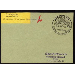 Postsache Absender Postamt EISENACH 2 du 220743