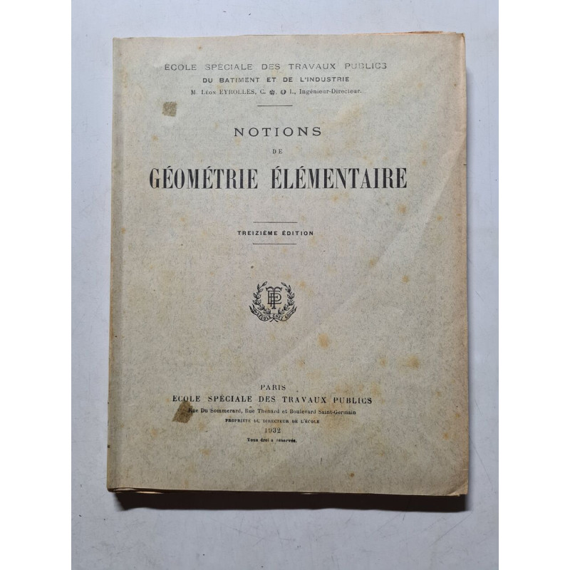 Notions de Géométrie élémentaire