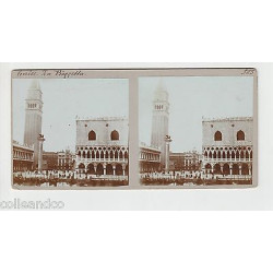 Vue Stéréoscopique Stéréo VENISE Santa Maria della Salute La Piazzetta