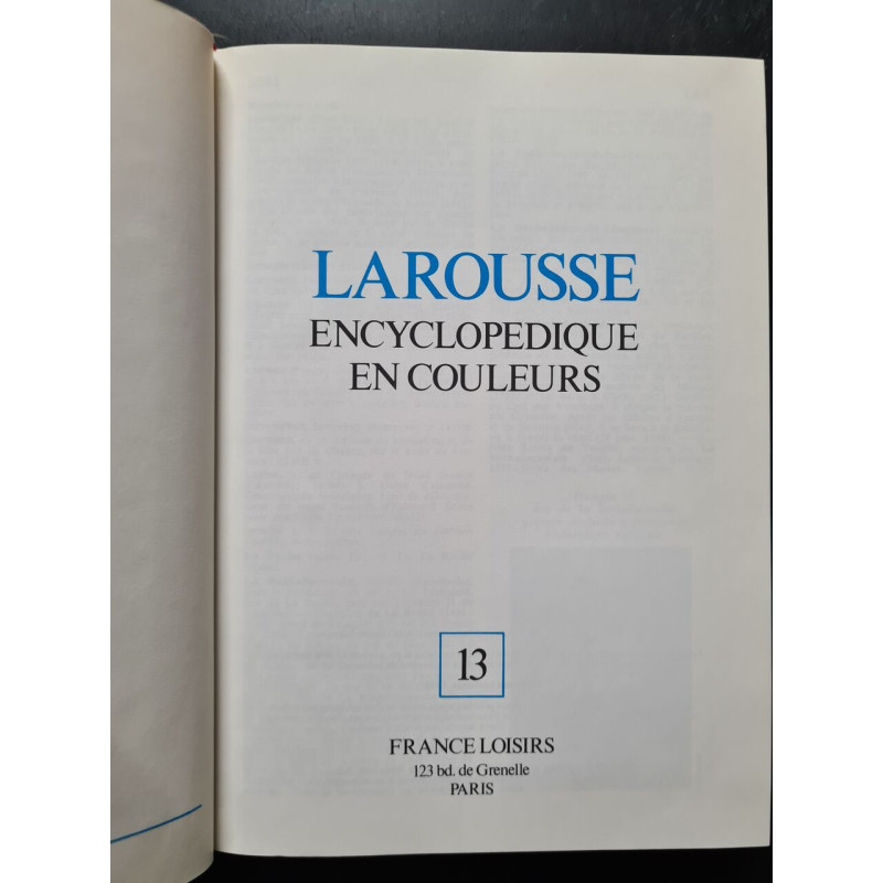 Larousse Encyclopédique en Couleurs 13
