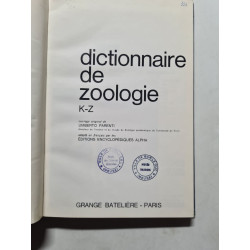 Dictionnaire de zoologie 2 k~z