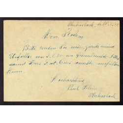 Entier Postal avec CàD Oberhaslach du 18 02