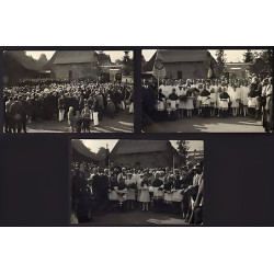 Lot 3 Carte photo 68 Cérémonie FRIESEN SEPPOIS-LE-BAS Haut-Rhin...
