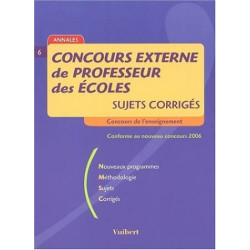 Concours externe de Professeur des Ecoles : Sujets corrigés