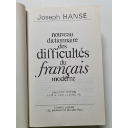 Nouveau dictionnaire des difficultés du français moderne - 1987