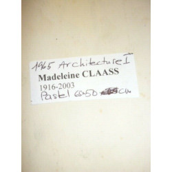 Madeleine claass Architecture I Pastels gras sur papier 65 cm x 50 cm