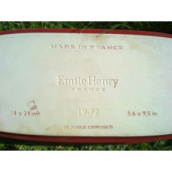 Plat à four France 19.72 céramique rouge Dimensions 14X24 cm