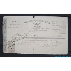 Lettre de Change COMPAGNIE FRANCAISE DU PHENIX Quittance Agence...