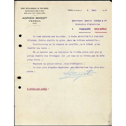 Facture Adrien MAGOT à Vesoul Usines pont archer manufacture Limes...