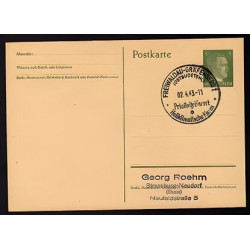 Ganzsache FREIWALDAU Cachet Spécial 020443 WW2