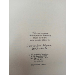 cest ta Face Seigneur que je cherche Besnard a m