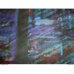 Composition abstraite-Pastels gras sur papier 65 cm x 50 cm