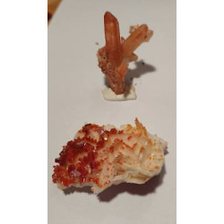 Lot de 2 Quartz hematoïde vanadinite sur barytine QHVB 3