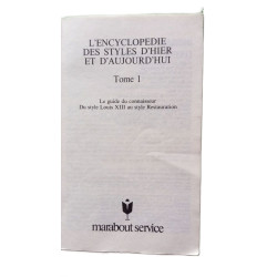 L"encyclopédie des styles d'hier et d'aujourd'hui Tome 1