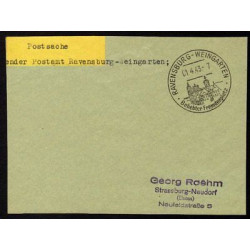 Postsache Absender Postamt RAVENSBURG-WEINGARTEN